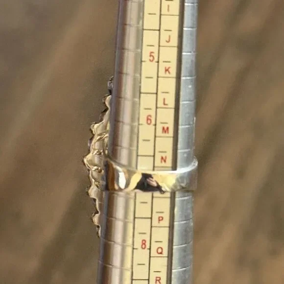 Red Coral Sterling Silver Cluster Statement Ring Large Bohemian Cocktail Ring - Picture 3 of 6